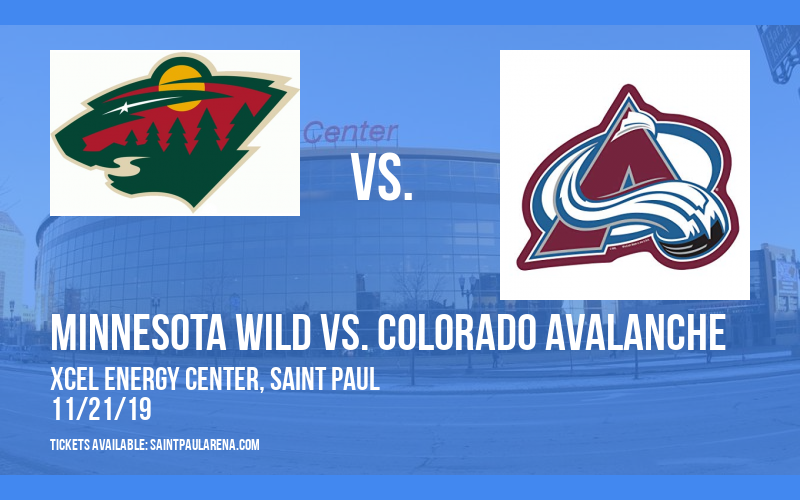 Minnesota Wild vs. Colorado Avalanche at Xcel Energy Center tickets Minnesota Wild vs. Colorado Avalanche at Xcel Energy Center
