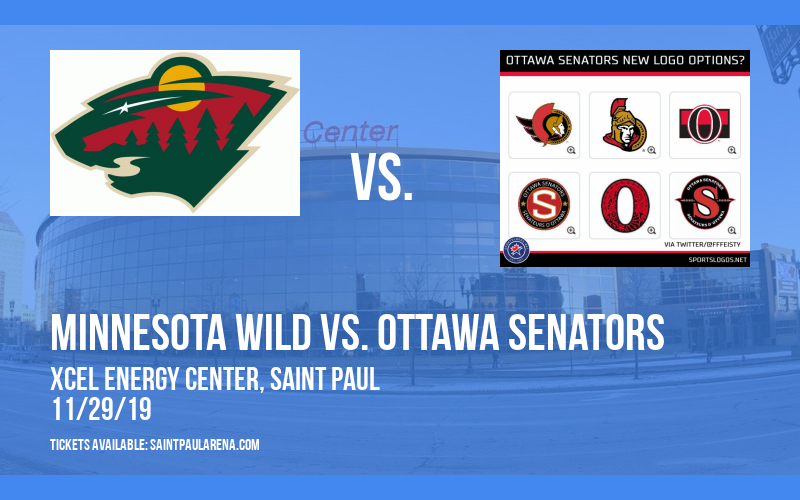 Minnesota Wild vs. Ottawa Senators at Xcel Energy Center tickets Minnesota Wild vs. Ottawa Senators at Xcel Energy Center