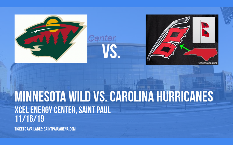 Minnesota Wild vs. Carolina Hurricanes at Xcel Energy Center tickets Minnesota Wild vs. Carolina Hurricanes at Xcel Energy Center
