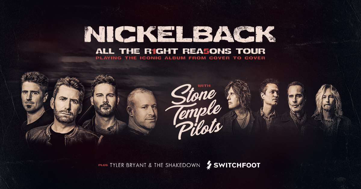 Nickelback, Stone Temple Pilots & Tyler Bryant and The Shakedown at Xcel Energy Center