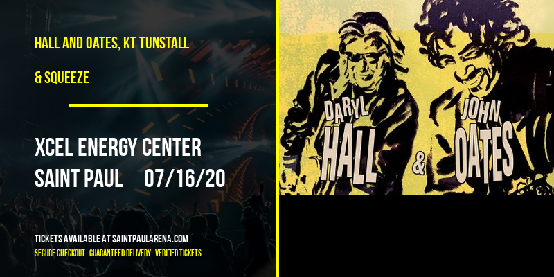 Hall and Oates, KT Tunstall & Squeeze at Xcel Energy Center tickets Hall and Oates, KT Tunstall & Squeeze at Xcel Energy Center