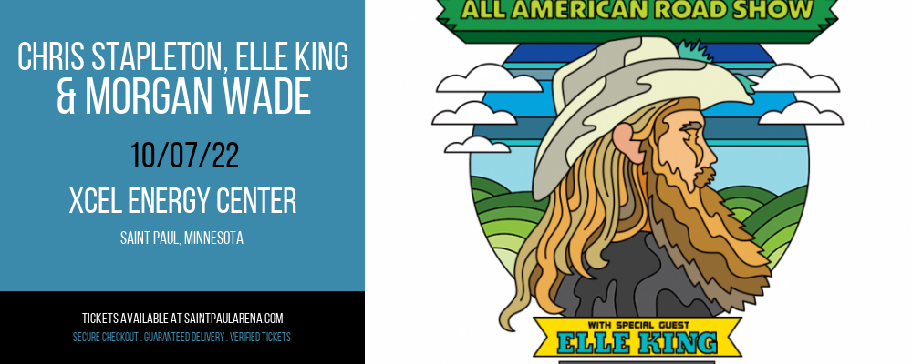 Chris Stapleton, Elle King & Morgan Wade at Xcel Energy Center tickets Chris Stapleton, Elle King & Morgan Wade at Xcel Energy Center