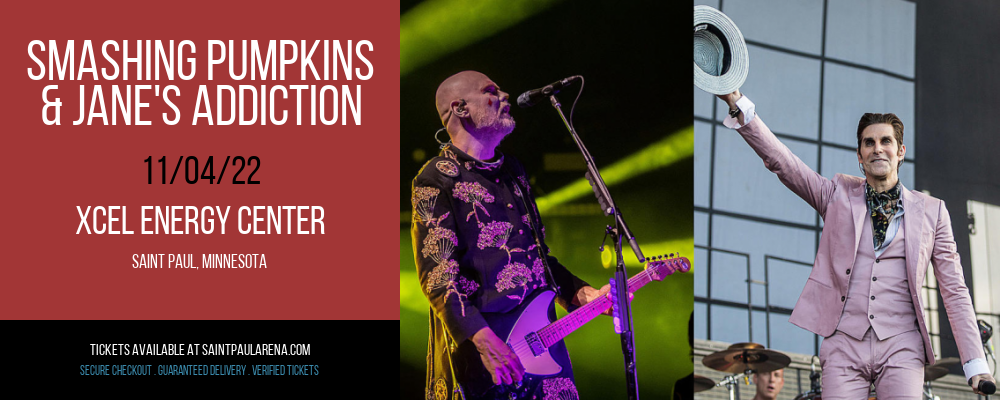 Smashing Pumpkins & Jane's Addiction at Xcel Energy Center tickets Smashing Pumpkins & Jane's Addiction at Xcel Energy Center