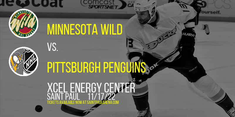 Minnesota Wild vs. Pittsburgh Penguins at Xcel Energy Center tickets Minnesota Wild vs. Pittsburgh Penguins at Xcel Energy Center