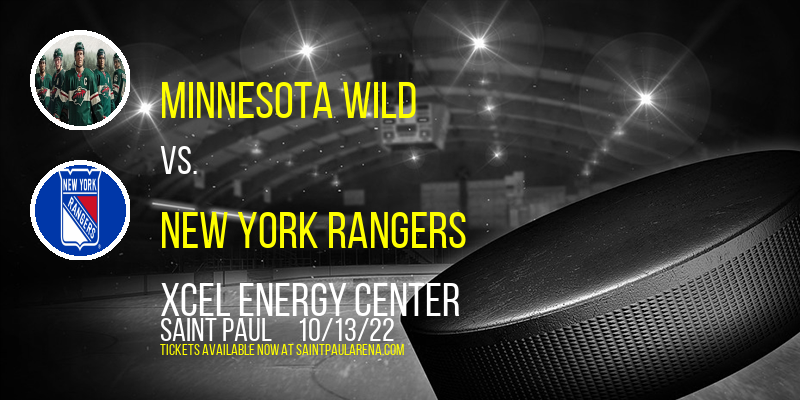 Minnesota Wild vs. New York Rangers at Xcel Energy Center tickets Minnesota Wild vs. New York Rangers at Xcel Energy Center