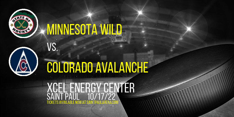 Minnesota Wild vs. Colorado Avalanche at Xcel Energy Center tickets Minnesota Wild vs. Colorado Avalanche at Xcel Energy Center