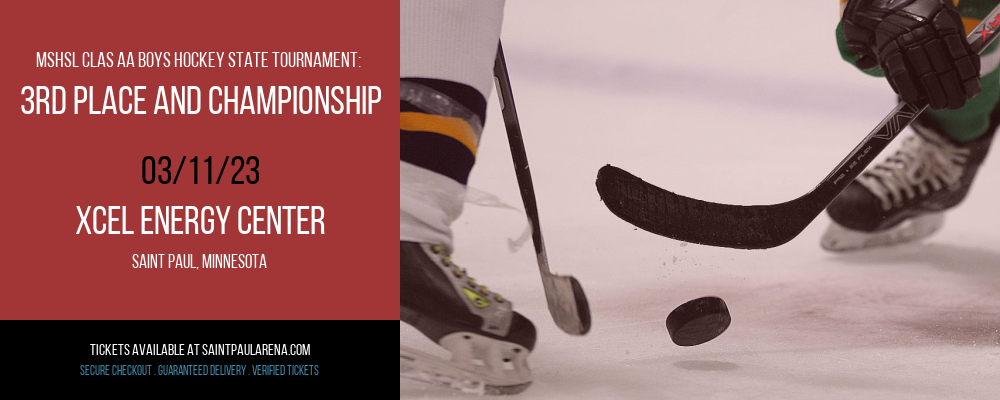 MSHSL Clas AA Boys Hockey State Tournament: 3rd Place and Championship at Xcel Energy Center