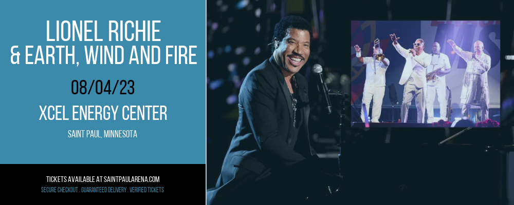 Lionel Richie & Earth, Wind and Fire at Xcel Energy Center tickets Lionel Richie & Earth, Wind and Fire at Xcel Energy Center